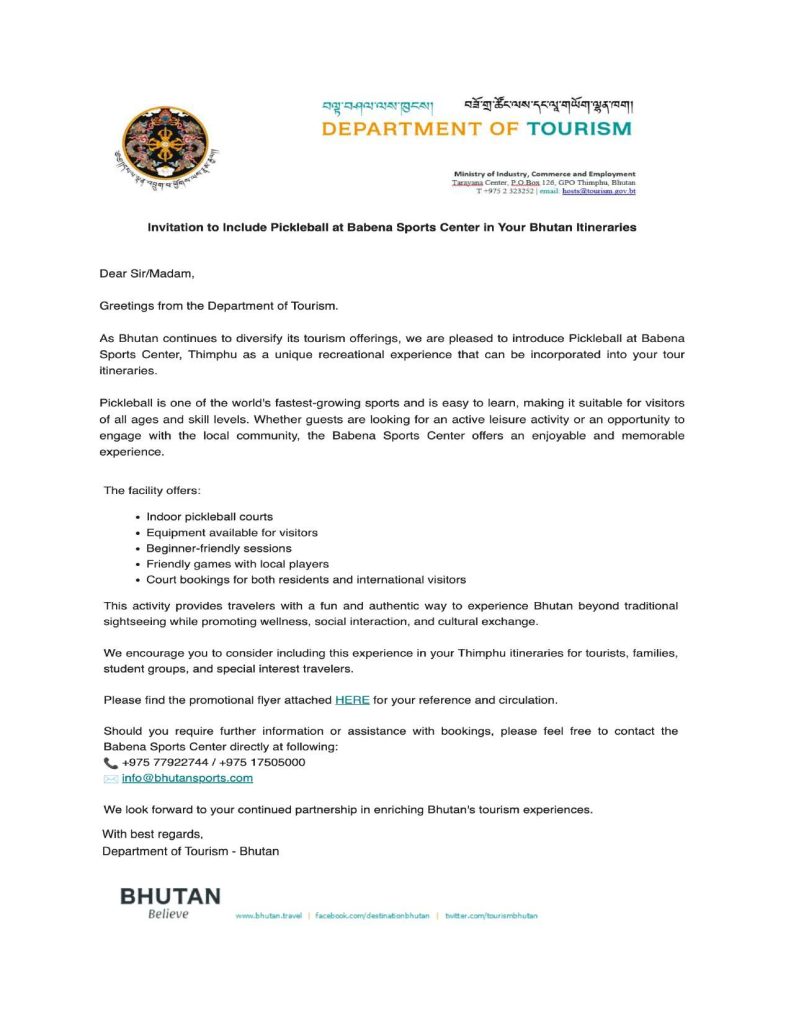 Department of Tourism Bhutan